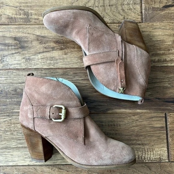 Boden Carlisle Ankle Boots Booties Tan Suede Leather Block Heel Size 36 - Picture 14 of 14